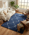 Casablanca Comfort Collection Area Rug -  Medina Rectangle Navy Blue  lifestyle 22
