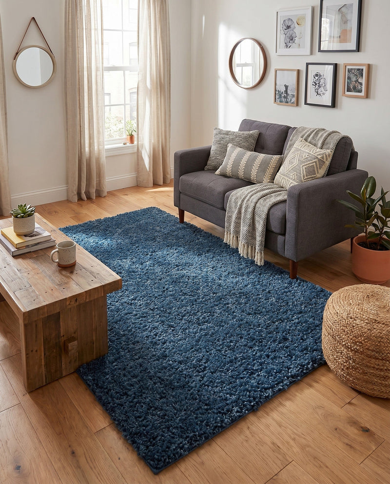 Alpine Plush Collection Area Rug -  Cortina (Marine Blue) Rectangle Marine Blue  lifestyle 22