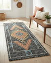 Caspian Wool Collection Area Rug - Ephesus Runner Charcoal Gray  lifestyle 54
