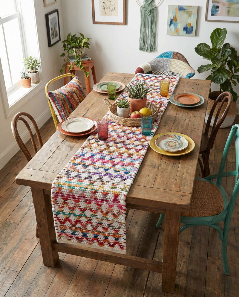 Woven Udaipur Collection Area Rug - Howrah Table Runner Multi  lifestyle 57