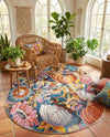 Meadow Breeze Collection Area Rug -  Daffodil Oval Multi  lifestyle 24
