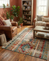 Sedona Vista Collection Area Rug -  Navajo Rectangle Blue  lifestyle 20