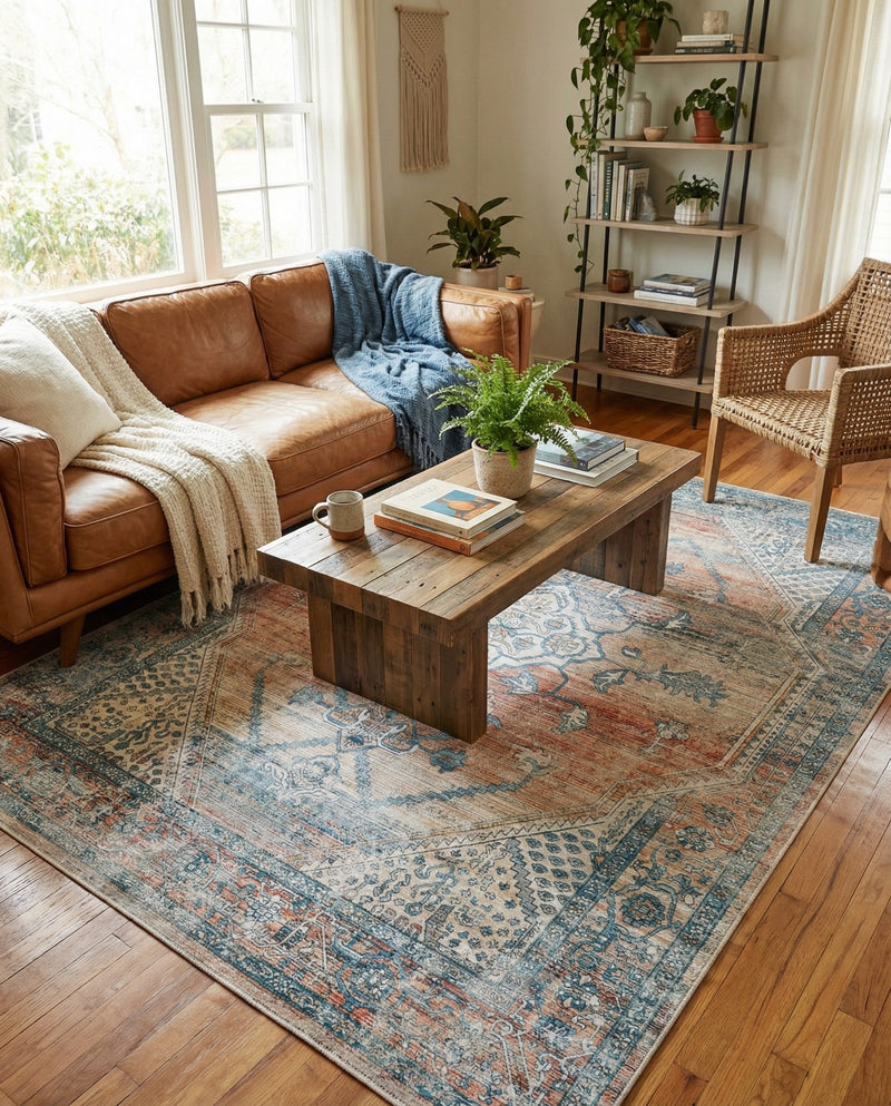 Coastal Haven Collection Area Rug -  Marina Rectangle Multi  lifestyle 52