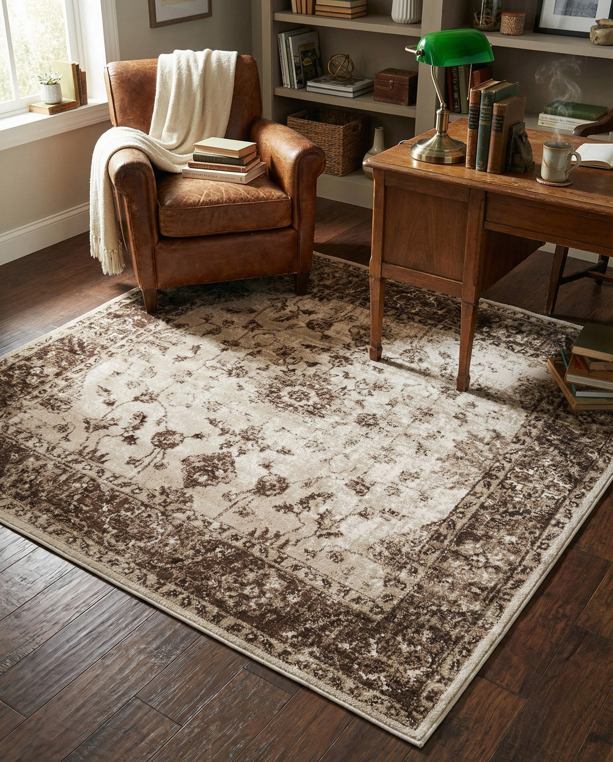 Andes Summit Collection Area Rug -  Aconcagua Square Cream  lifestyle 106