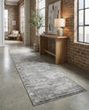 Bloomsbury Elegance Collection Area Rug -  Kensington (Gray) Runner Gray  lifestyle 39