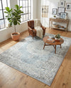 Rustic Charm Revival Collection Area Rug -  Meadowland Rectangle Light Blue  lifestyle 35