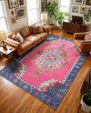 Heritage Elegance Collection Area Rug -  Winterthur (Fuchsia) Rectangle Fuchsia  lifestyle 9