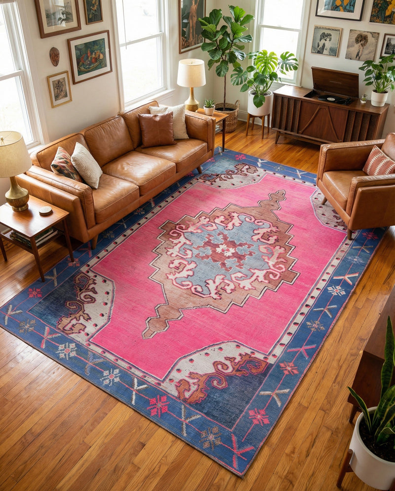 Heritage Elegance Collection Area Rug -  Winterthur (Fuchsia) Rectangle Fuchsia  lifestyle 9