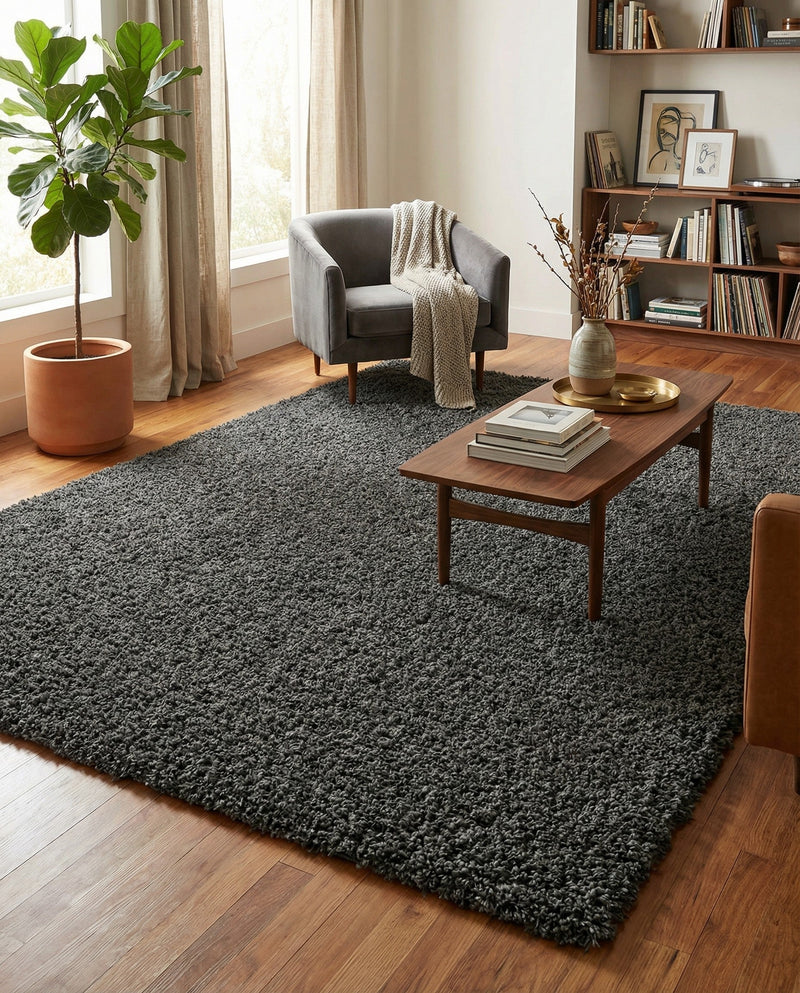 Plush Oasis Collection Area Rug - Serenity (Graphite Gray) Rectangle Graphite Gray  lifestyle 17