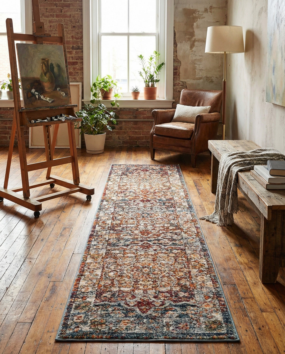 Savannah Soiree Collection Area Rug -  Everglade (Multi) Runner Multi  lifestyle 82
