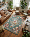 Brighton Terrace Collection Area Rug - Hove (Green) Rectangle Green  lifestyle 35