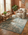 Gobi Sands Collection Area Rug - Dunhuang Rectangle Green  lifestyle 7