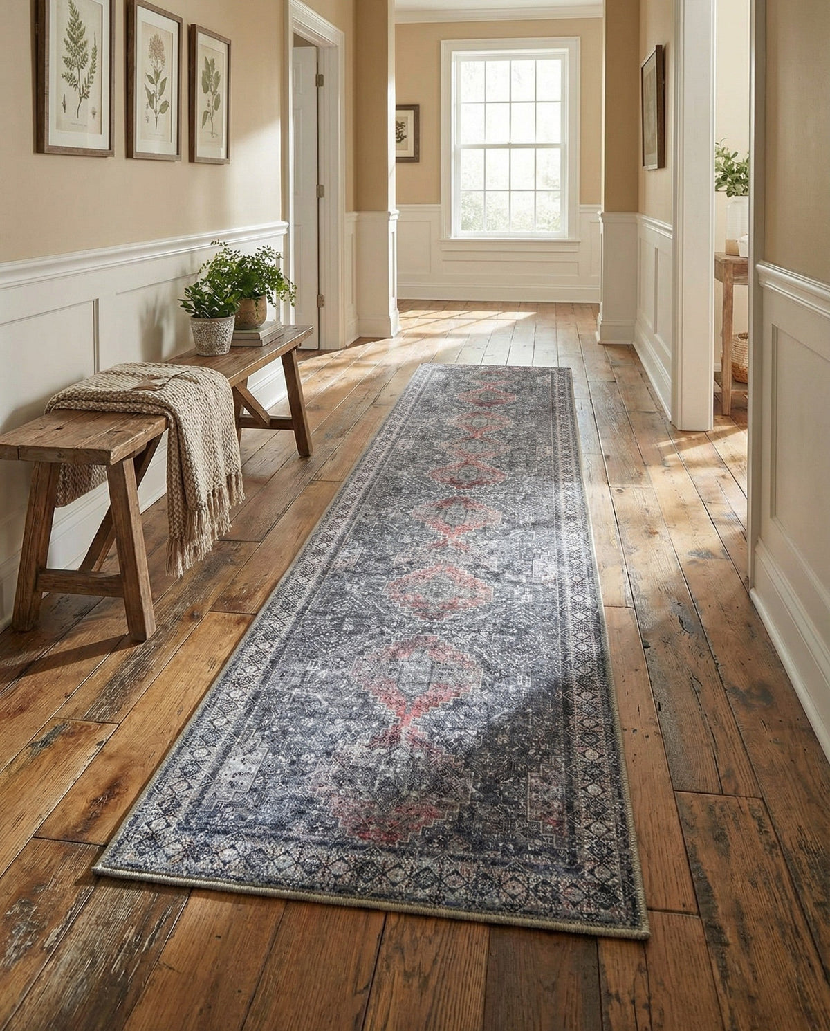 Heritage Elegance Collection Area Rug -  Uffizi Runner Gray  lifestyle 49