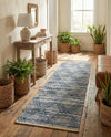 Thar Cotton Collection Area Rug - Pune Runner Denim blue  lifestyle 37
