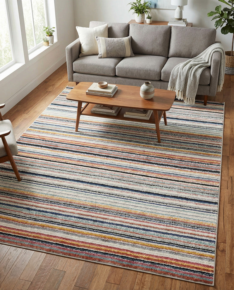 Marrakech Mosaic Collection Area Rug - Casablanca Rectangle Ivory  lifestyle 6