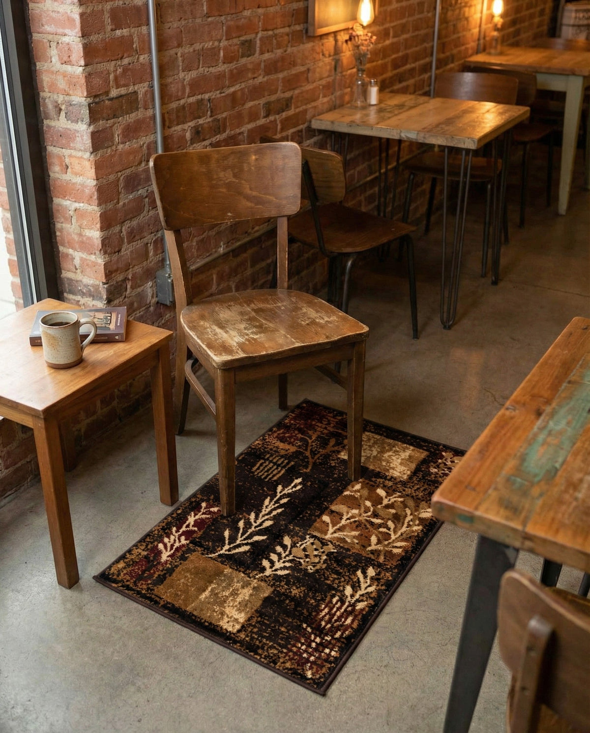 Bistro Lounge Collection Area Rug -  Affogato Rectangle Brown  lifestyle 33