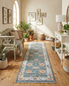 Arcadia Rugs Collection Area Rug - Eden (Gray and Blue) Runner Gray and Blue  lifestyle 66