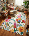 Meadow Breeze Collection Area Rug -  Petal Rectangle Ivory  lifestyle 49