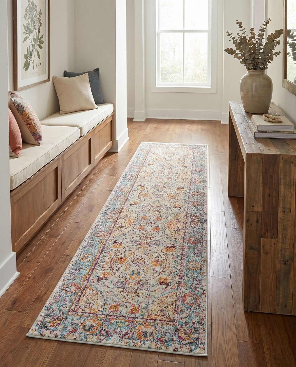 Caribbean Breeze Collection Area Rug -  Xcalak Runner Light Blue  lifestyle 116