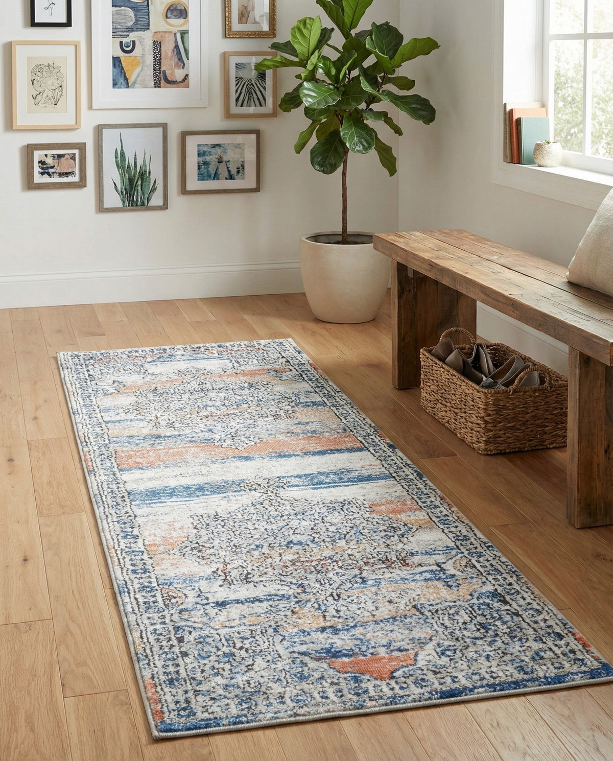 Mykonos Manor Collection Area Rug -  Tinos (Multi) Runner Multi  lifestyle 97