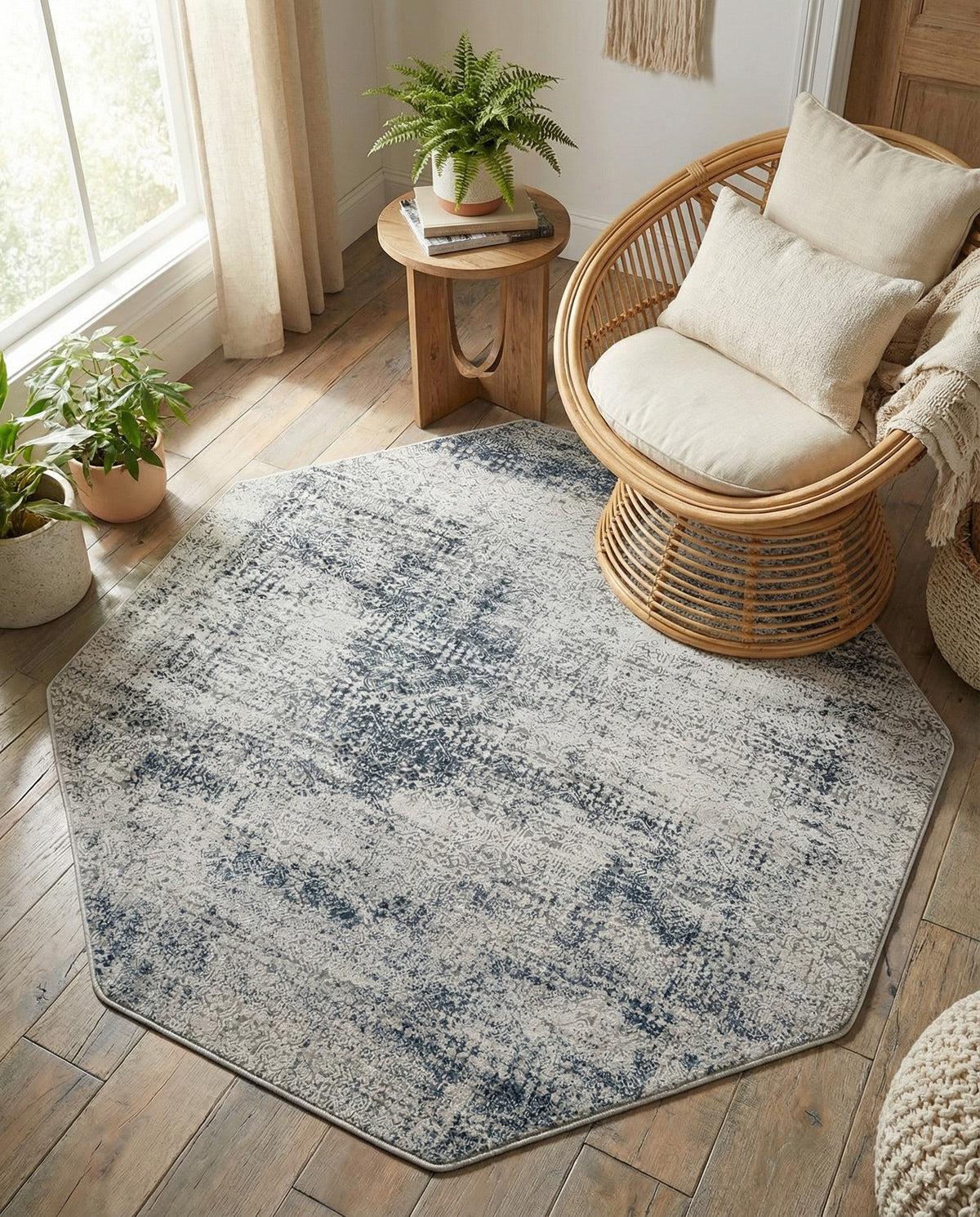 Bloomsbury Elegance Collection Area Rug -  Pimlico Octagon Blue  lifestyle 127