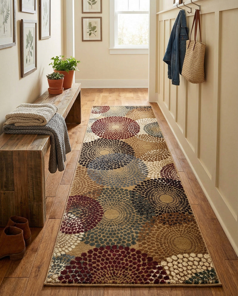 Bistro Lounge Collection Area Rug -  Cappuccino Runner Beige  lifestyle 57