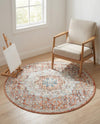 Coastal Haven Collection Area Rug - Seabreeze (Red) Round Red  lifestyle 35