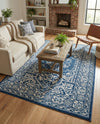 Charleston Elegance Collection Area Rug - Harborview Rectangle Blue  lifestyle 51