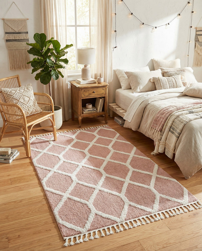 Sahara Chic Collection Area Rug -  Tuareg Rectangle Pink  lifestyle 43