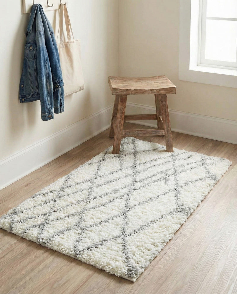 Cozy Haven Shag Collection Area Rug - Serenity (Ivory) Rectangle Ivory  lifestyle 20