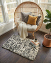 Wellington Luxe Shag Collection Area Rug - Kapiti Rectangle Salt and Pepper  lifestyle 49