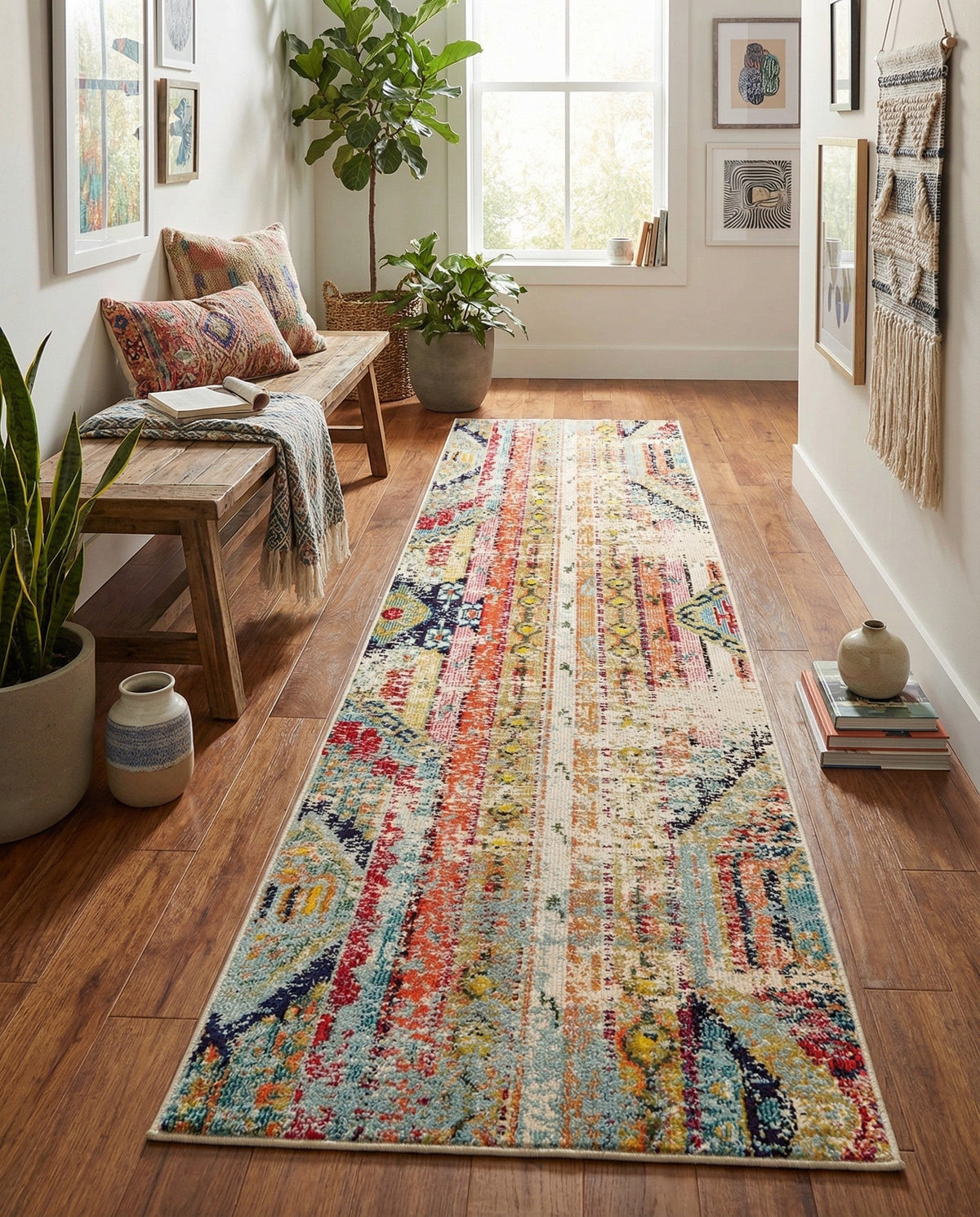 Sedona Vista Collection Area Rug -  Cholla Runner Multi  lifestyle 66