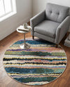 Urban Terrace Collection Area Rug -  Capri Round Multi  lifestyle 62