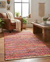 Zigzag Marina Collection Area Rug - HarborStripes Rectangle Multi  lifestyle 45