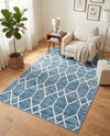 Garden Maze Retreat Collection Area Rug -  Greenbower Rectangle Blue  lifestyle 19