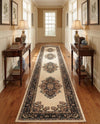 Tabriz Tapestry Collection Area Rug - Azerbaijan (Ivory) Runner Ivory  lifestyle 54