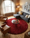 Majestic Manor Collection Area Rug - Versailles (Lipstick) Round Lipstick  lifestyle 59