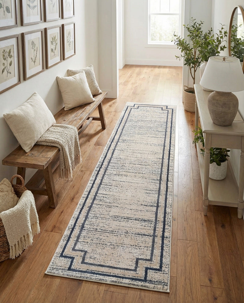 Serenity Sands Collection Area Rug -  Hushhaven Runner Gray  lifestyle 72