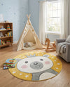Wonder Tykes Collection Area Rug -  Enchant Round Yellow  lifestyle 7