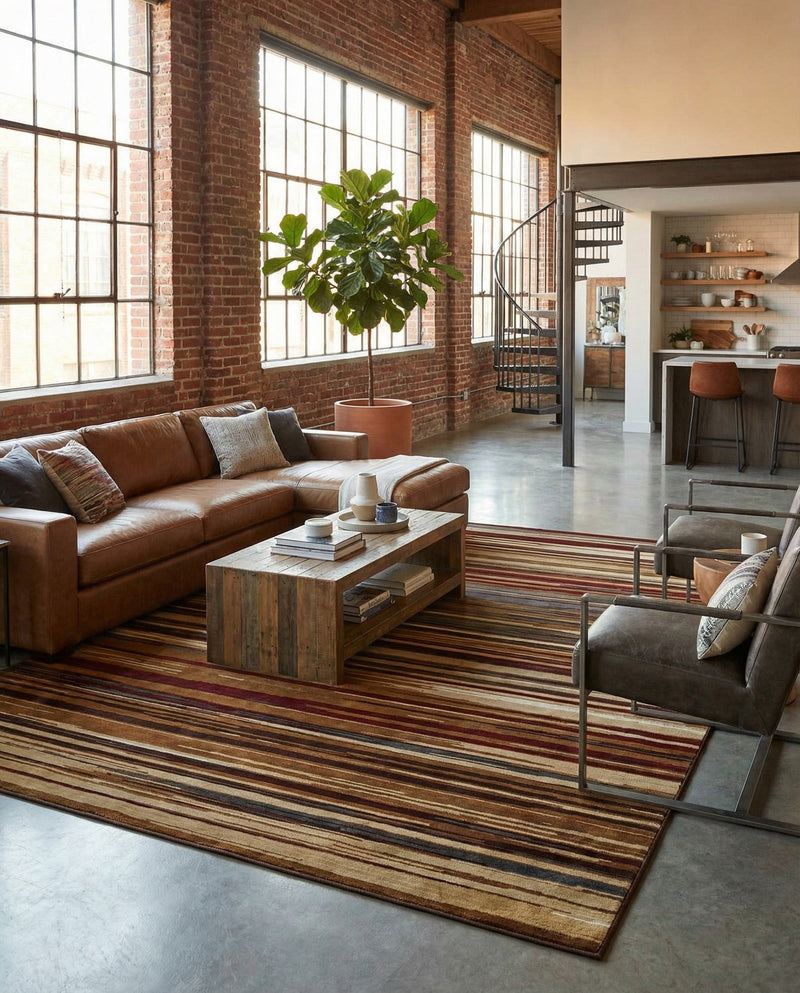 Bistro Lounge Collection Area Rug -  Americano Rectangle Beige  lifestyle 10