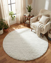 Alpine Plush Collection Area Rug -  Cortina (White) Round White  lifestyle 71