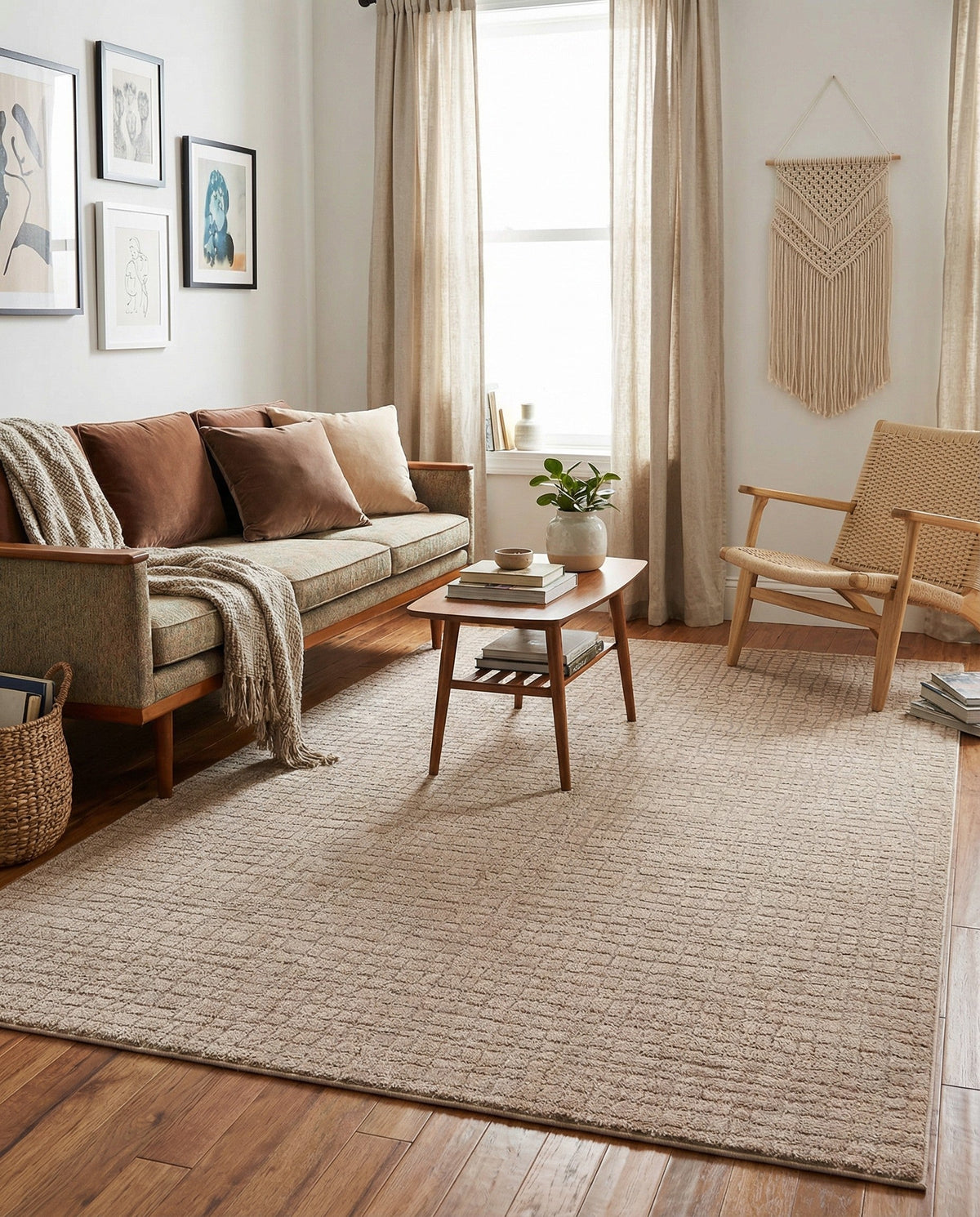 Haven Tapestry Collection Area Rug - WhisperingFalls Rectangle Rustic Pebble  lifestyle 24