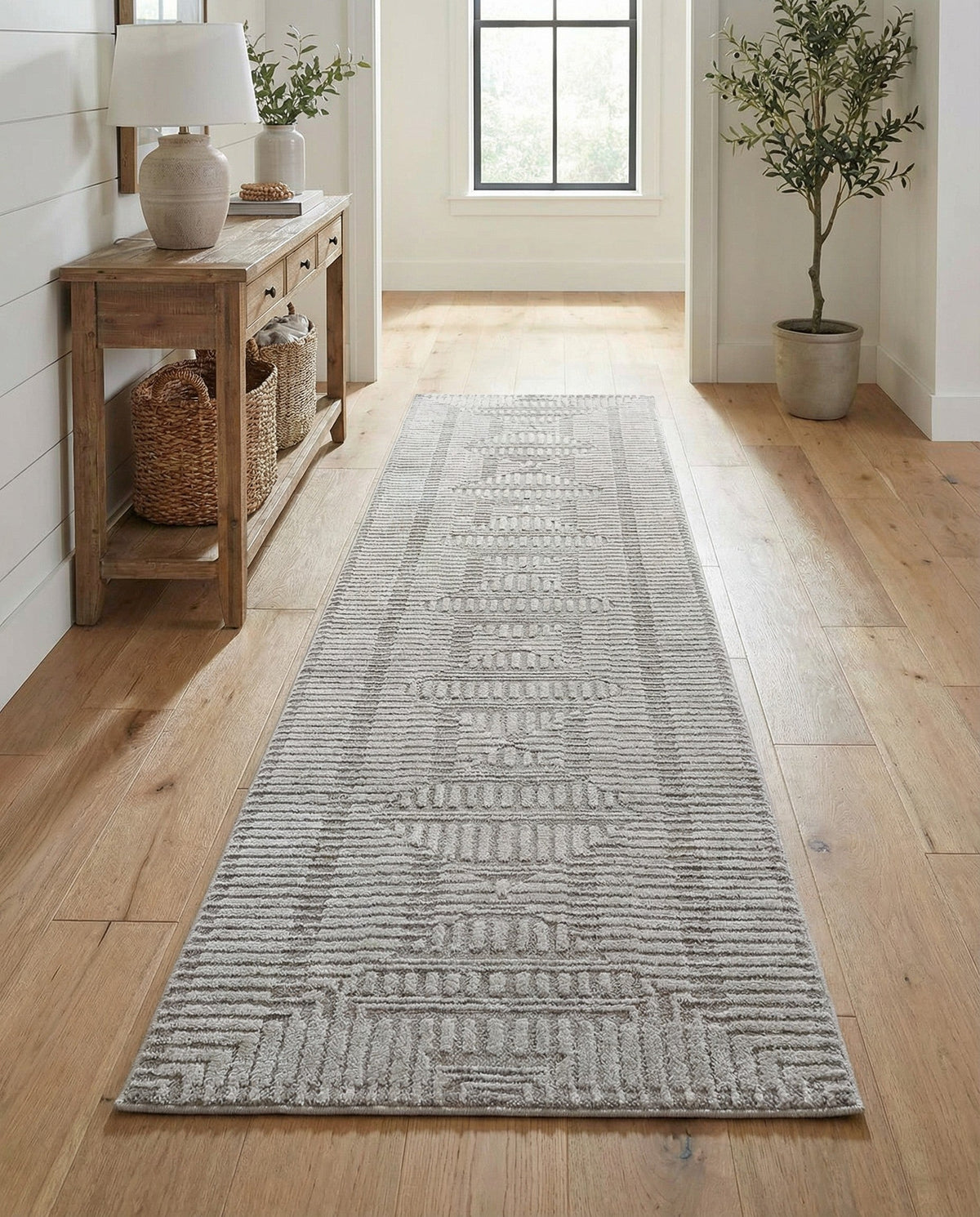 Haven Tapestry Collection Area Rug -  TranquilGlade Runner Twilight Stone Gray  lifestyle 32