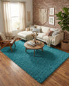 Plush Oasis Collection Area Rug - Serenity (Deep Aqua Blue) Rectangle Deep Aqua Blue  lifestyle 21