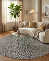 Urban Oasis Rugs Collection Area Rug -  Terrace (Black) Round Black  lifestyle 76