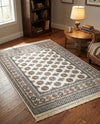 Samarkand Elegance Collection Area Rug -  Margilan (Ivory) Rectangle Ivory  lifestyle 14