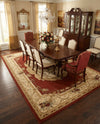 Versailles Elegance Collection Area Rug -  Louveciennes (Brick Red) Rectangle Brick Red  lifestyle 3