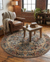 Neptune Elegance Collection Area Rug -  Galatea (Blue) Round Blue  lifestyle 35