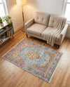 Caribbean Breeze Collection Area Rug -  Vieques Rectangle Light Blue  lifestyle 38