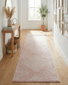 Seychelles Stripes Collection Area Rug - Mahe (Pink) Runner Pink  lifestyle 17